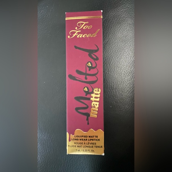 Too Faced Melted Matte Longwearing Diffused Finish Liquid Lipstick Drop Dead Red - Picture 2 of 3